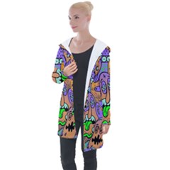 Trippy Aesthetic Halloween Longline Hooded Cardigan by Sarkoni