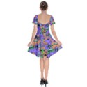 Trippy Aesthetic Halloween Short Sleeve Bardot Dress View2