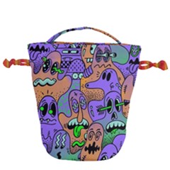 Trippy Aesthetic Halloween Drawstring Bucket Bag by Sarkoni