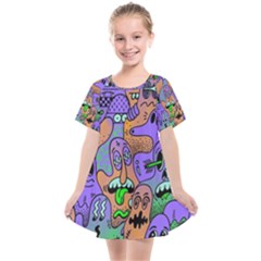 Trippy Aesthetic Halloween Kids  Smock Dress by Sarkoni