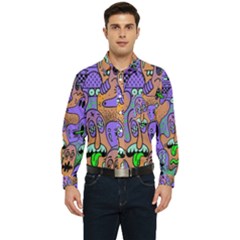 Trippy Aesthetic Halloween Men s Long Sleeve Pocket Shirt  by Sarkoni