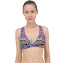 Trippy Aesthetic Halloween Classic Banded Bikini Top View1