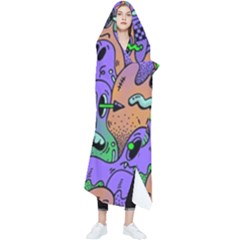 Trippy Aesthetic Halloween Wearable Blanket by Sarkoni