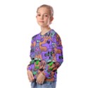 Trippy Aesthetic Halloween Kids  Long Sleeve T-Shirt with Frill  View2