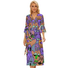 Trippy Aesthetic Halloween Midsummer Wrap Dress by Sarkoni