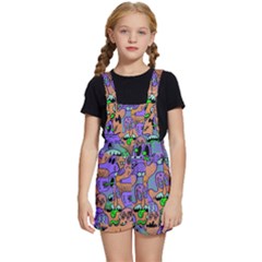 Trippy Aesthetic Halloween Kids  Short Overalls by Sarkoni