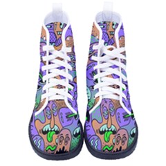 Trippy Aesthetic Halloween Kid s High-top Canvas Sneakers by Sarkoni