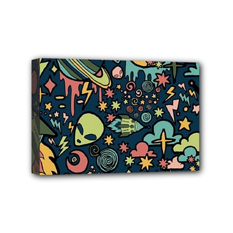 Alien Rocket Space Aesthetic Mini Canvas 6  X 4  (stretched) by Sarkoni