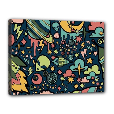 Alien Rocket Space Aesthetic Canvas 16  X 12  (stretched) by Sarkoni