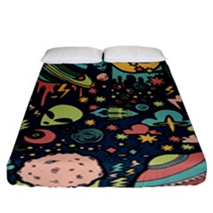 Alien Rocket Space Aesthetic Fitted Sheet (king Size) by Sarkoni