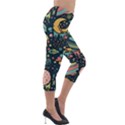 Alien Rocket Space Aesthetic Lightweight Velour Capri Leggings  View4