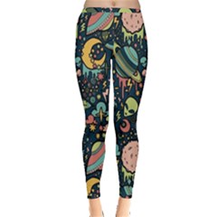 Alien Rocket Space Aesthetic Inside Out Leggings by Sarkoni