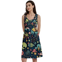 Alien Rocket Space Aesthetic Classic Skater Dress by Sarkoni