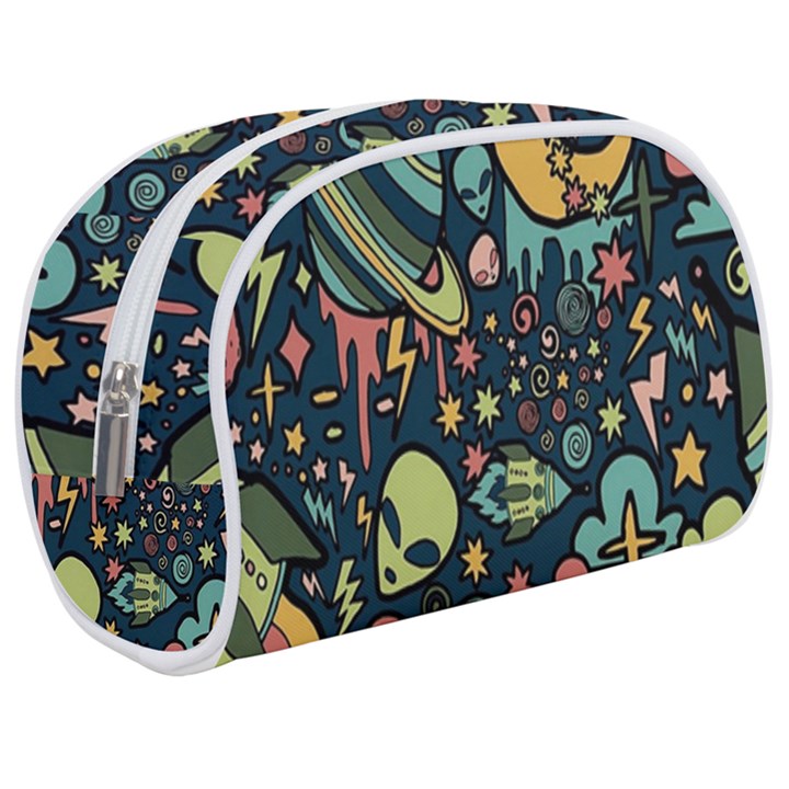 Alien Rocket Space Aesthetic Make Up Case (Medium)