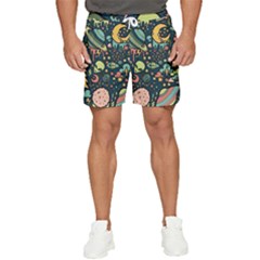 Alien Rocket Space Aesthetic Men s Runner Shorts by Sarkoni