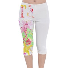 Floral T- Shirt Floral T- Shirt Velvet Capri Leggings 