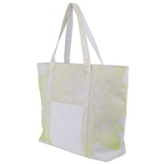 Flower Design T- Shirt Beautiful White And Yellow Artistic Flower T- Shirt Zip Up Canvas Bag by EnriqueJohnson