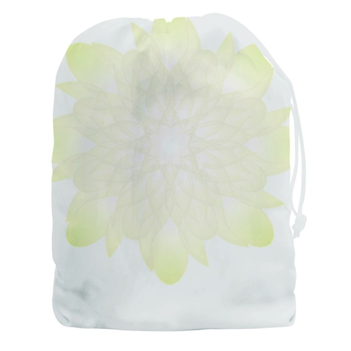 Flower Design T- Shirt Beautiful White And Yellow Artistic Flower T- Shirt Drawstring Pouch (3XL)