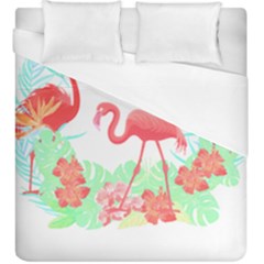 Flower Flamingo T- Shirt Floral Birds Flower Flamingo T- Shirt Duvet Cover (king Size) by EnriqueJohnson