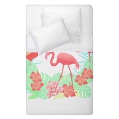 Flower Flamingo T- Shirt Floral Birds Flower Flamingo T- Shirt Duvet Cover (single Size) by EnriqueJohnson