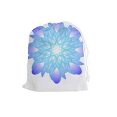 Flower Illustration T- Shirt Beautiful And Artistic Blue Flower T- Shirt Drawstring Pouch (large) by EnriqueJohnson