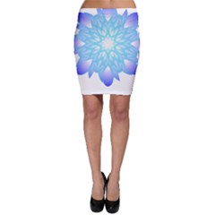 Flower Illustration T- Shirt Beautiful And Artistic Blue Flower T- Shirt Bodycon Skirt by EnriqueJohnson