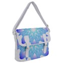 Flower Illustration T- Shirt Beautiful And Artistic Blue Flower T- Shirt Buckle Messenger Bag View1