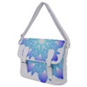 Flower Illustration T- Shirt Beautiful And Artistic Blue Flower T- Shirt Buckle Messenger Bag View2