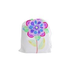 Flower Illustration T- Shirtflower T- Shirt Drawstring Pouch (small) by EnriqueJohnson