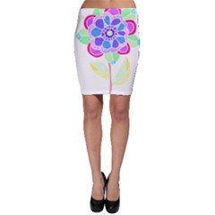 Flower Illustration T- Shirtflower T- Shirt Bodycon Skirt by EnriqueJohnson