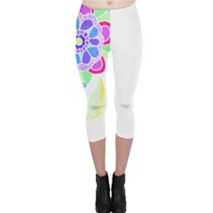 Flower Illustration T- Shirtflower T- Shirt Capri Leggings  by EnriqueJohnson