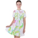 Flower Pattern T- Shirtflower T- Shirt Short Sleeve Shoulder Cut Out Dress  View1