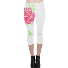 Flowers Art T- Shirtflower T- Shirt (1) Capri Leggings  by EnriqueJohnson