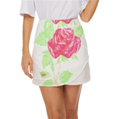 Flowers Art T- Shirtflower T- Shirt (1) Mini Front Wrap Skirt by EnriqueJohnson