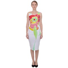 Flowers Art T- Shirtflower T- Shirt (2) Sleeveless Pencil Dress by EnriqueJohnson