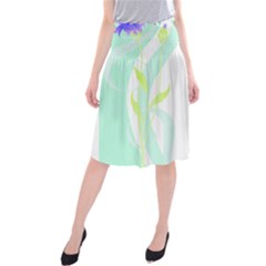 Flowers Art T- Shirtflower T- Shirt (3) Midi Beach Skirt by EnriqueJohnson