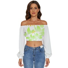 Flowers Art T- Shirtflower T- Shirt Long Sleeve Crinkled Weave Crop Top by EnriqueJohnson