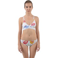 Flowers Art T- Shirtflowers T- Shirt (3) Wrap Around Bikini Set by EnriqueJohnson