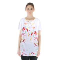 Flowers Art T- Shirtflowers T- Shirt (6) Skirt Hem Sports Top by EnriqueJohnson