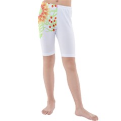 Flowers Art T- Shirtflowers T- Shirt (7) Kids  Mid Length Swim Shorts