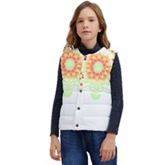 Flowers Art T- Shirtflowers T- Shirt (7) Kid s Button Up Puffer Vest	