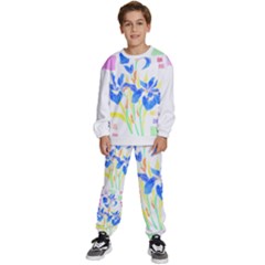 Flowers Art T- Shirtflowers T- Shirt (8) Kids  Sweatshirt Set