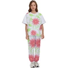 Flowers Art T- Shirtflowers T- Shirt (11) Kids  T-shirt And Pants Sports Set by EnriqueJohnson