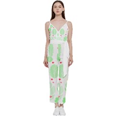 Flowers Art T- Shirtflowers T- Shirt (12) V-Neck Camisole Jumpsuit