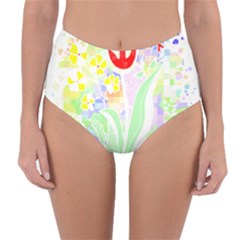 Flowers Art T- Shirtflowers T- Shirt (13) Reversible High-waist Bikini Bottoms by EnriqueJohnson