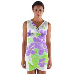 Flowers Art T- Shirtflowers T- Shirt (16) Wrap Front Bodycon Dress by EnriqueJohnson