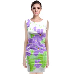 Flowers Art T- Shirtflowers T- Shirt (16) Sleeveless Velvet Midi Dress