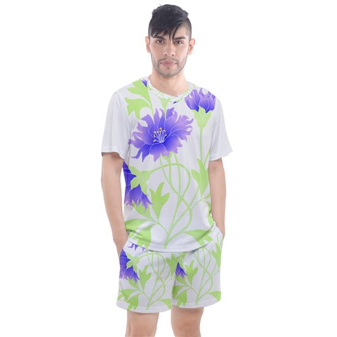 Flowers Art T- Shirtflowers T- Shirt (17) Men s Mesh T-shirt And Shorts Set by EnriqueJohnson