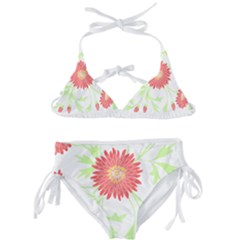 Flowers Art T- Shirtflowers T- Shirt (18) Kids  Classic Bikini Set by EnriqueJohnson