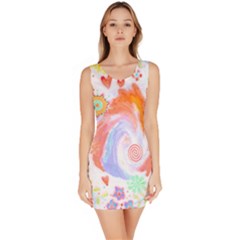 Flowers Blooming T- Shirt Coming Through  T- Shirt Bodycon Dress by EnriqueJohnson